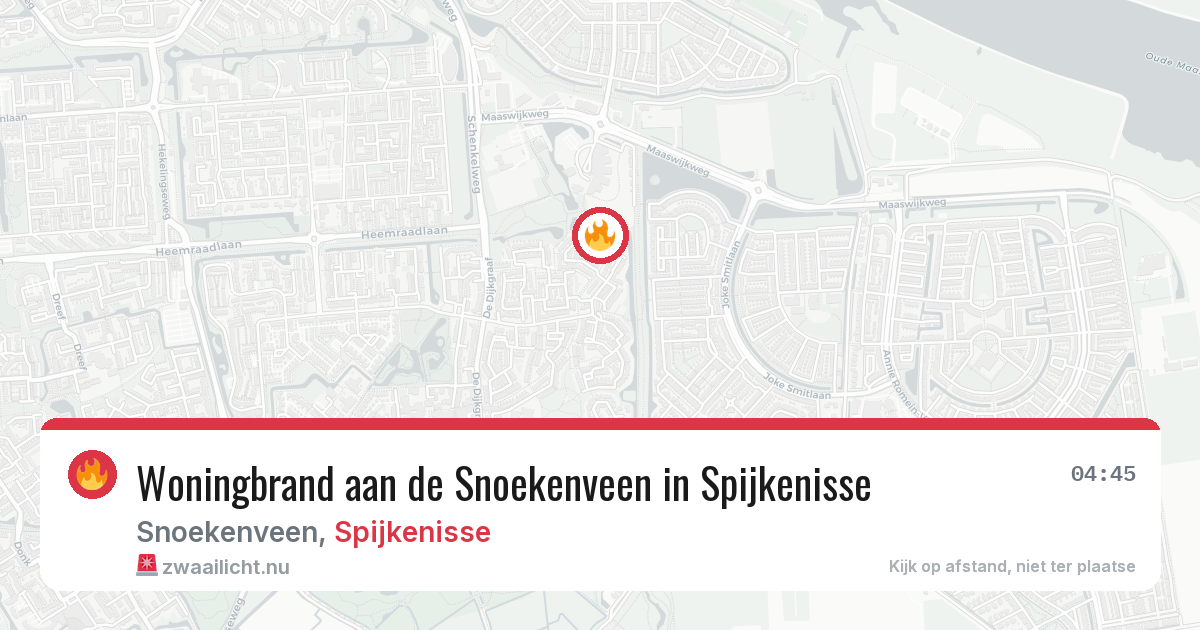 Woningbrand aan de Snoekenveen in Spijkenisse — 27 mei 2026