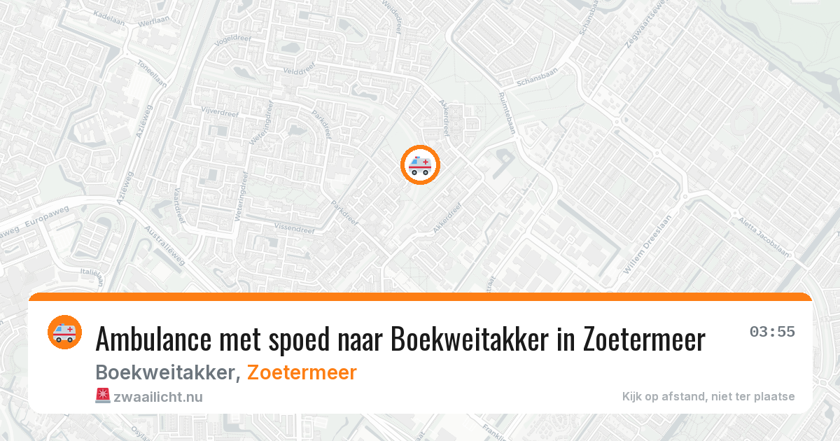 Ambulance met spoed naar Boekweitakker in Zoetermeer — 21 mei 2026