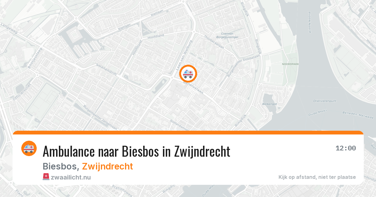Ambulance naar Biesbos in Zwijndrecht — 11 jul 2026