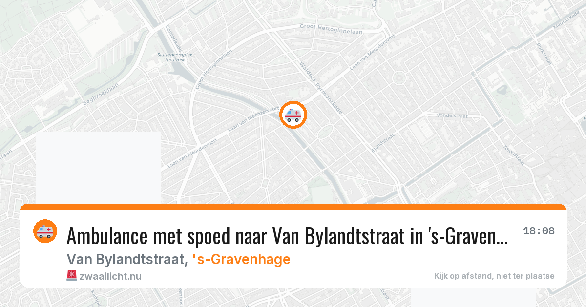 Ambulance met spoed naar Van Bylandtstraat in 's-Gravenhage — 10 jul 2026
