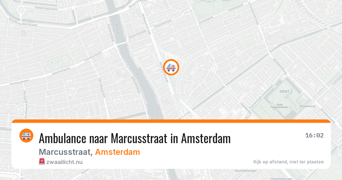 Ambulance naar Marcusstraat in Amsterdam — 25 jul 2026