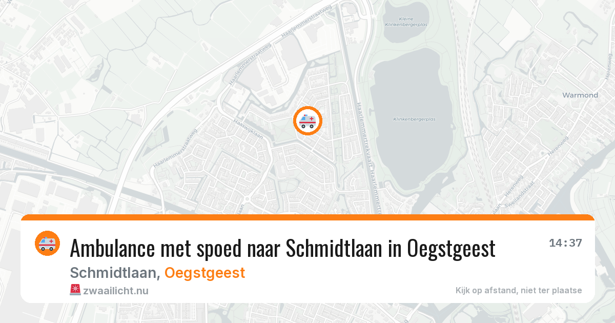 Ambulance met spoed naar Schmidtlaan in Oegstgeest — 10 mrt 2026