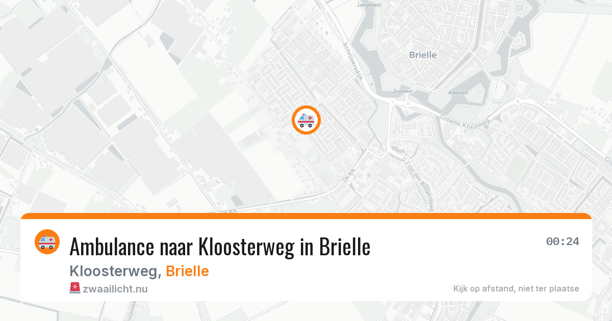 Ambulance naar Kloosterweg in Brielle — 25 mrt 2026