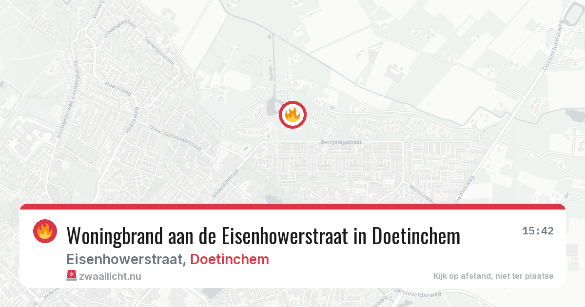 Woningbrand aan de Eisenhowerstraat in Doetinchem — 25 jul 2026