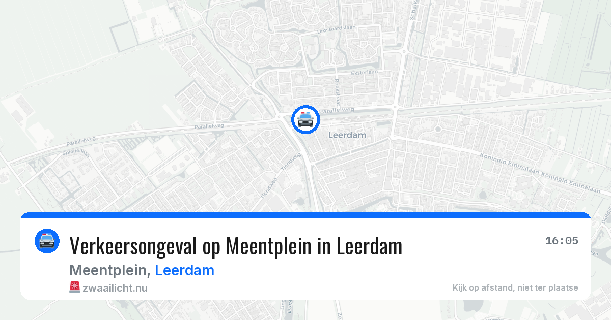 Verkeersongeval op Meentplein in Leerdam — 20 jul 2026