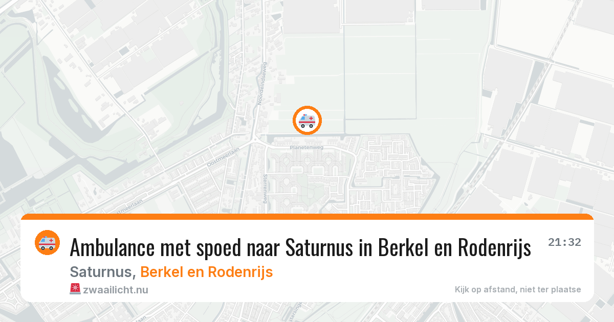 Ambulance met spoed naar Saturnus in Berkel en Rodenrijs — 10 mei 2026