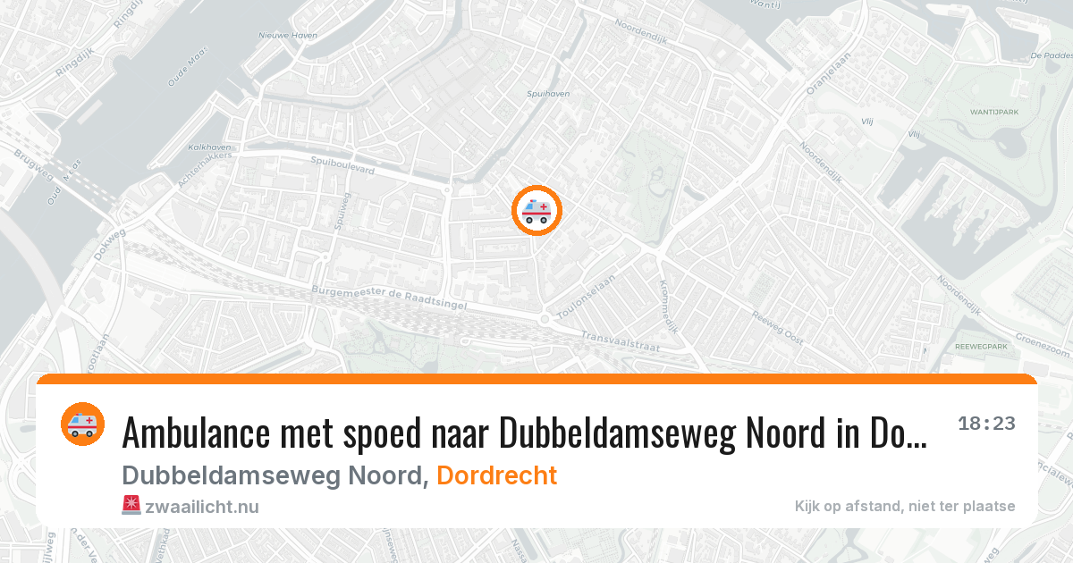 Ambulance met spoed naar Dubbeldamseweg Noord in Dordrecht — 11 jul 2026