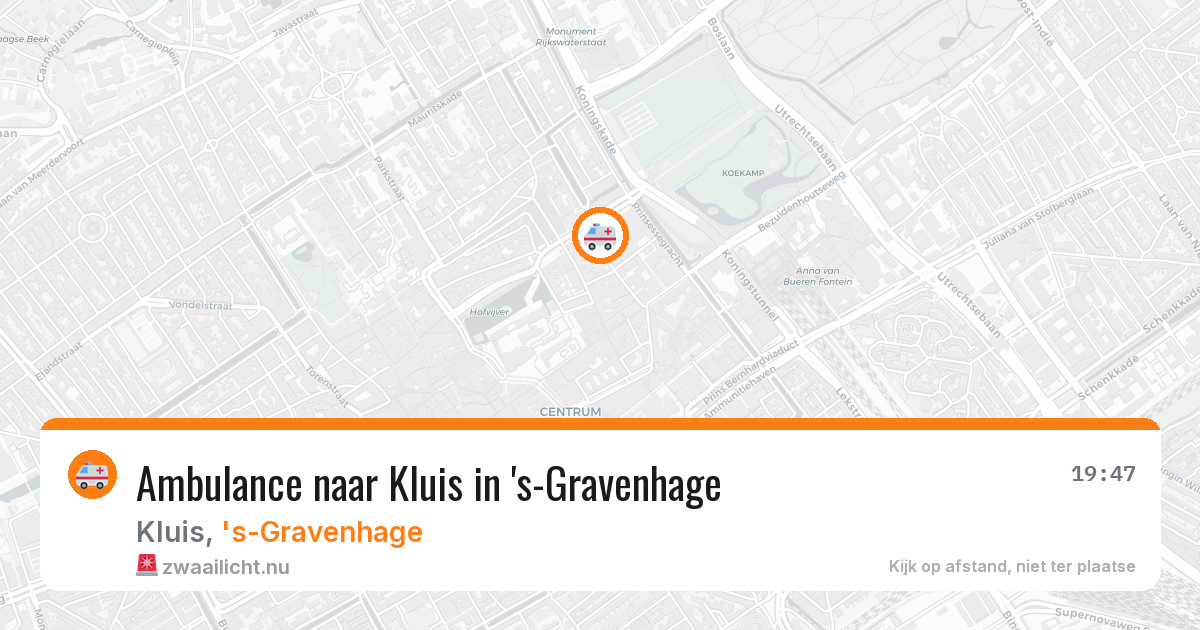 Ambulance naar Kluis in 's-Gravenhage — 19 mrt 2026