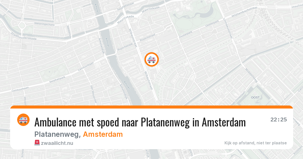 Ambulance met spoed naar Platanenweg in Amsterdam — 14 jul 2026