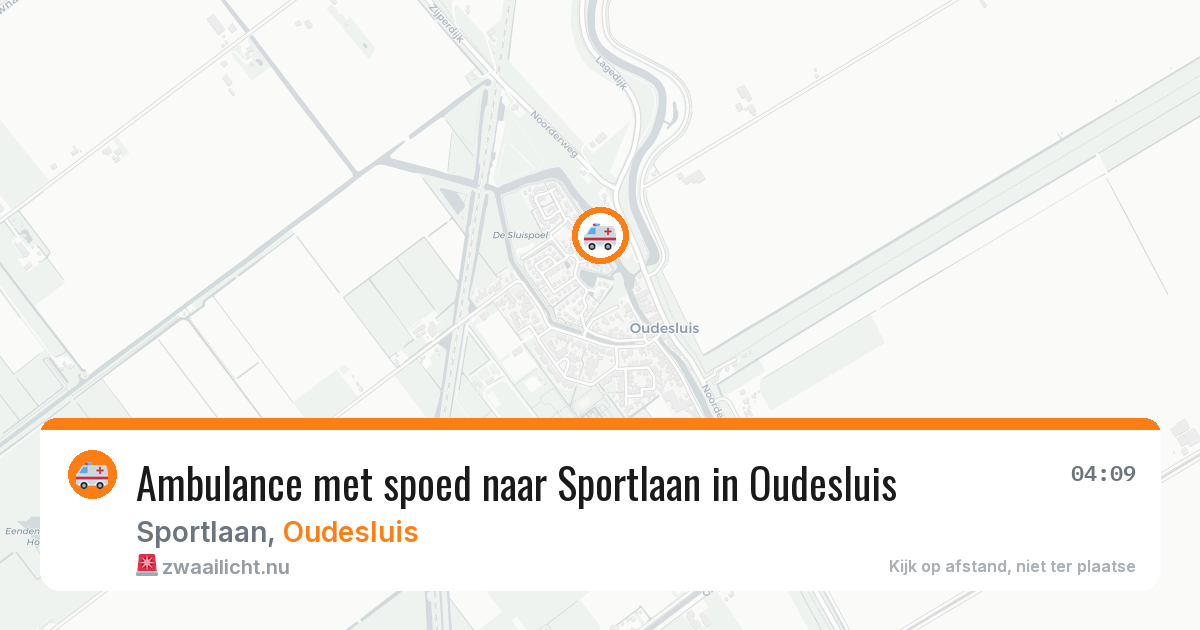 Ambulance met spoed naar Sportlaan in Oudesluis — 28 mei 2026