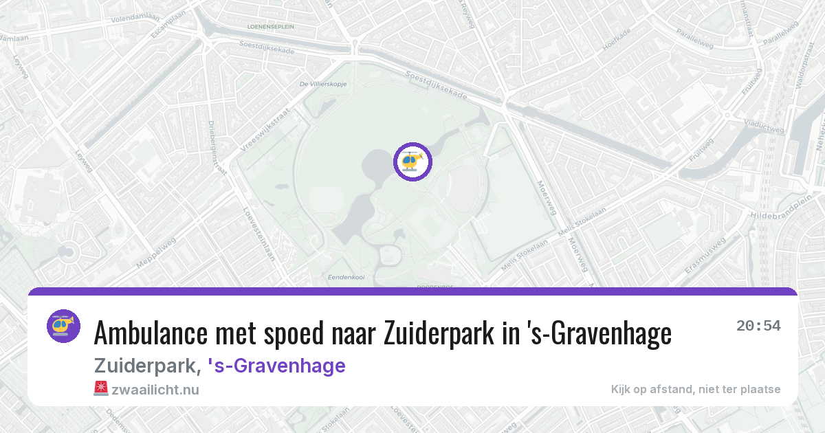 Ambulance met spoed naar Zuiderpark in 's-Gravenhage — 25 jul 2026