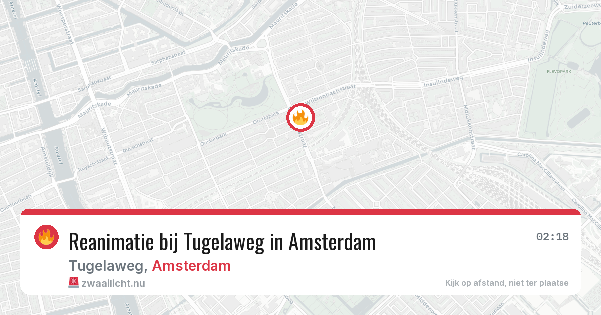Reanimatie bij Tugelaweg in Amsterdam — 17 jul 2026