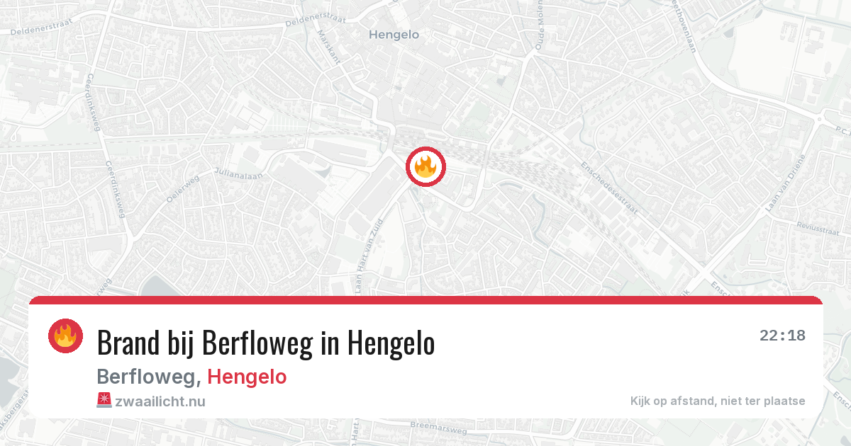 Brand bij Berfloweg in Hengelo — 14 jul 2026