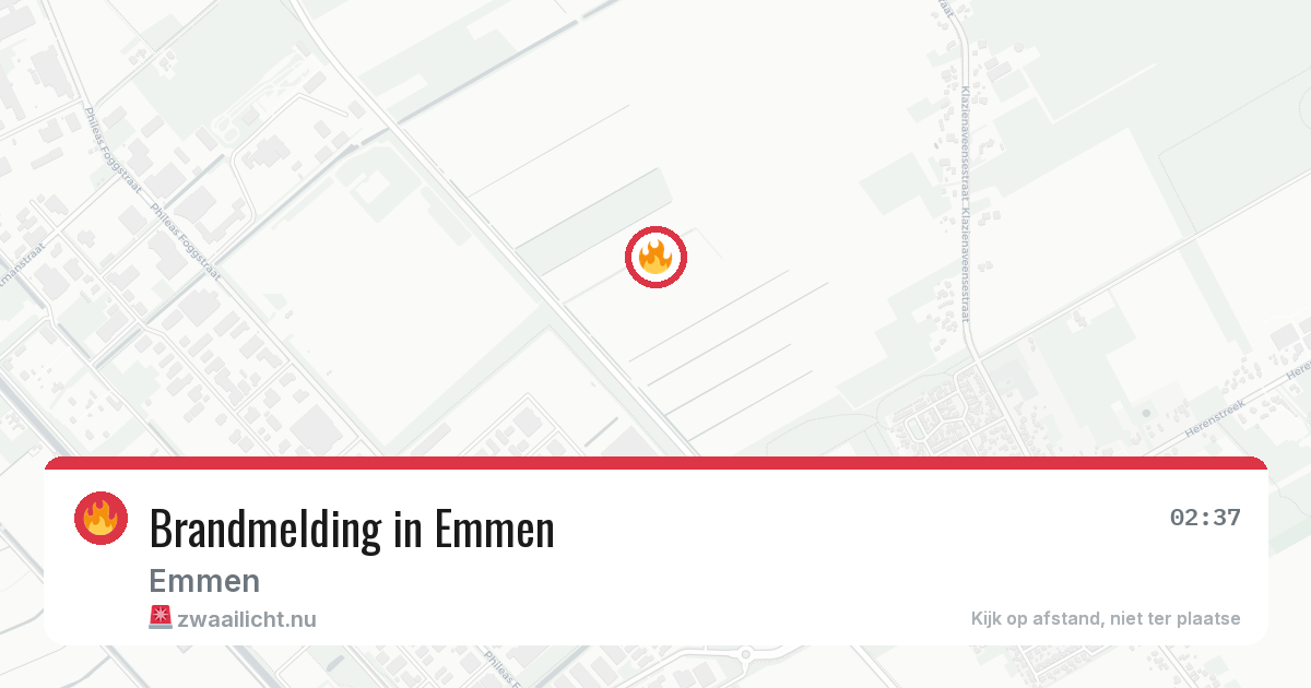 Brandmelding in Emmen — 1 jun 2026