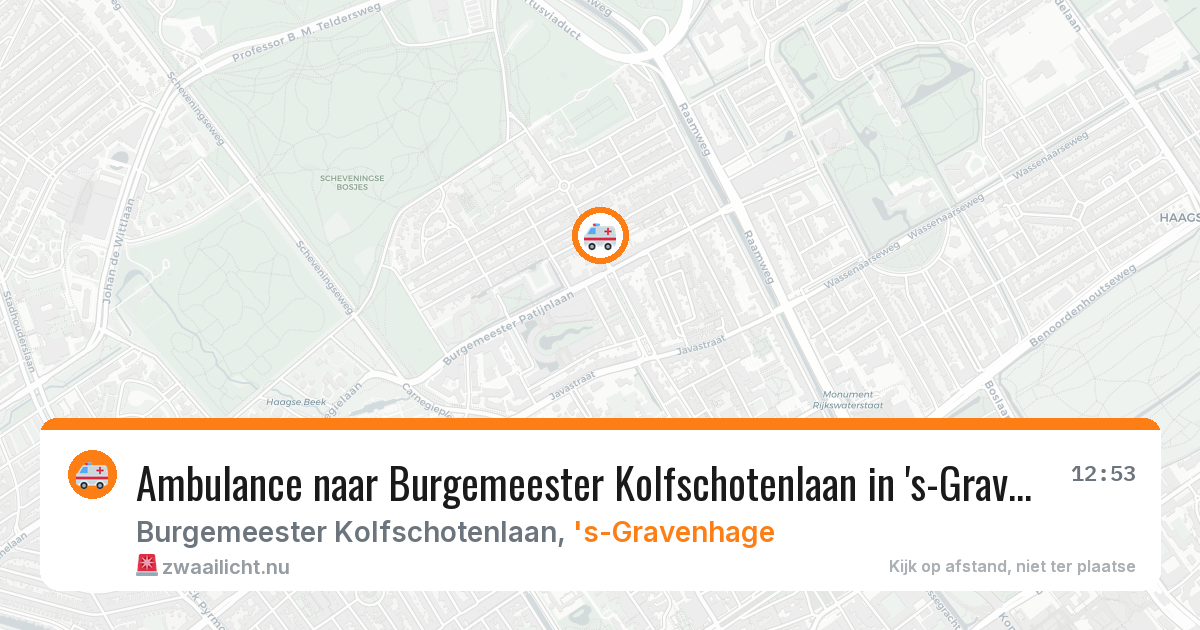 Ambulance naar Burgemeester Kolfschotenlaan in 's-Gravenhage — 22 mei 2026
