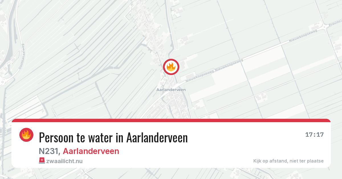 Persoon te water in Aarlanderveen — 30 mrt 2026