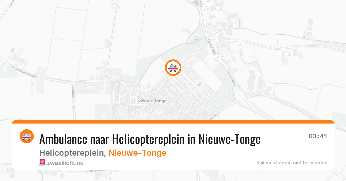 Ambulance naar Helicoptereplein in Nieuwe-Tonge — 30 mrt 2026