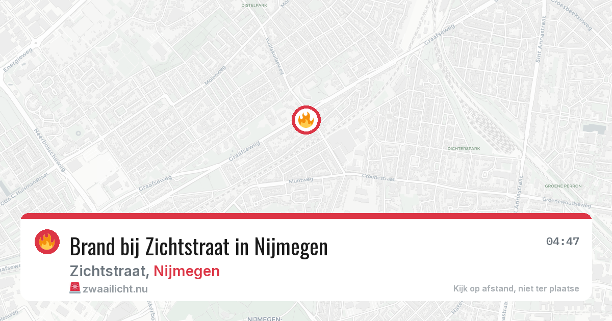 Brand bij Zichtstraat in Nijmegen — 22 jul 2026