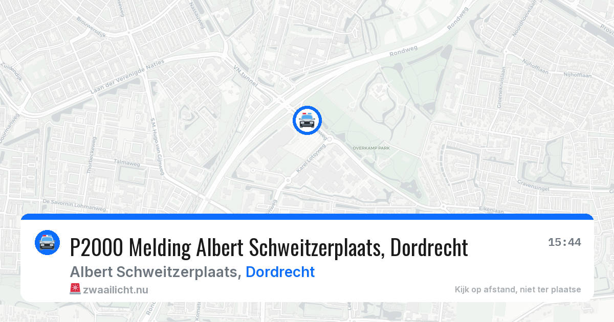 P2000 Melding Albert Schweitzerplaats, Dordrecht — 26 mrt 2026
