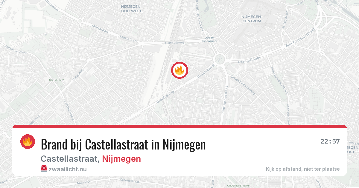 Brand bij Castellastraat in Nijmegen — 6 apr 2026