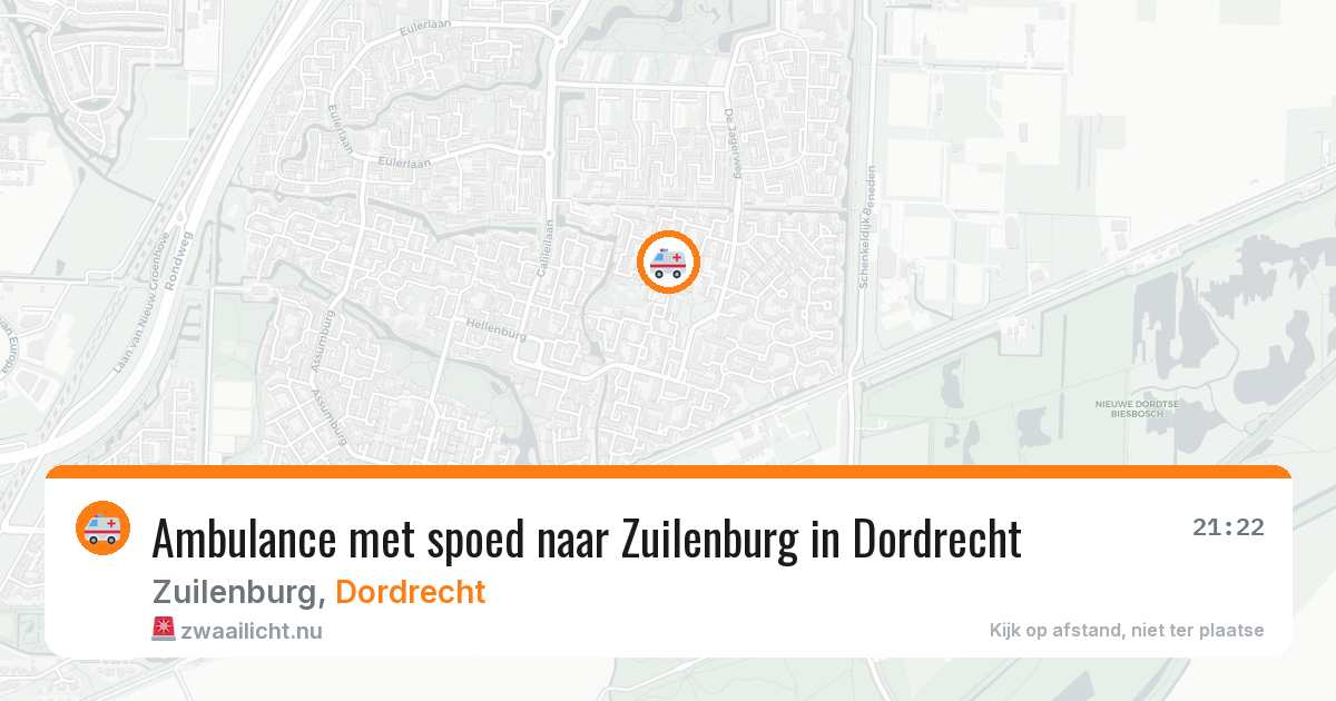 Ambulance met spoed naar Zuilenburg in Dordrecht — 30 mrt 2026