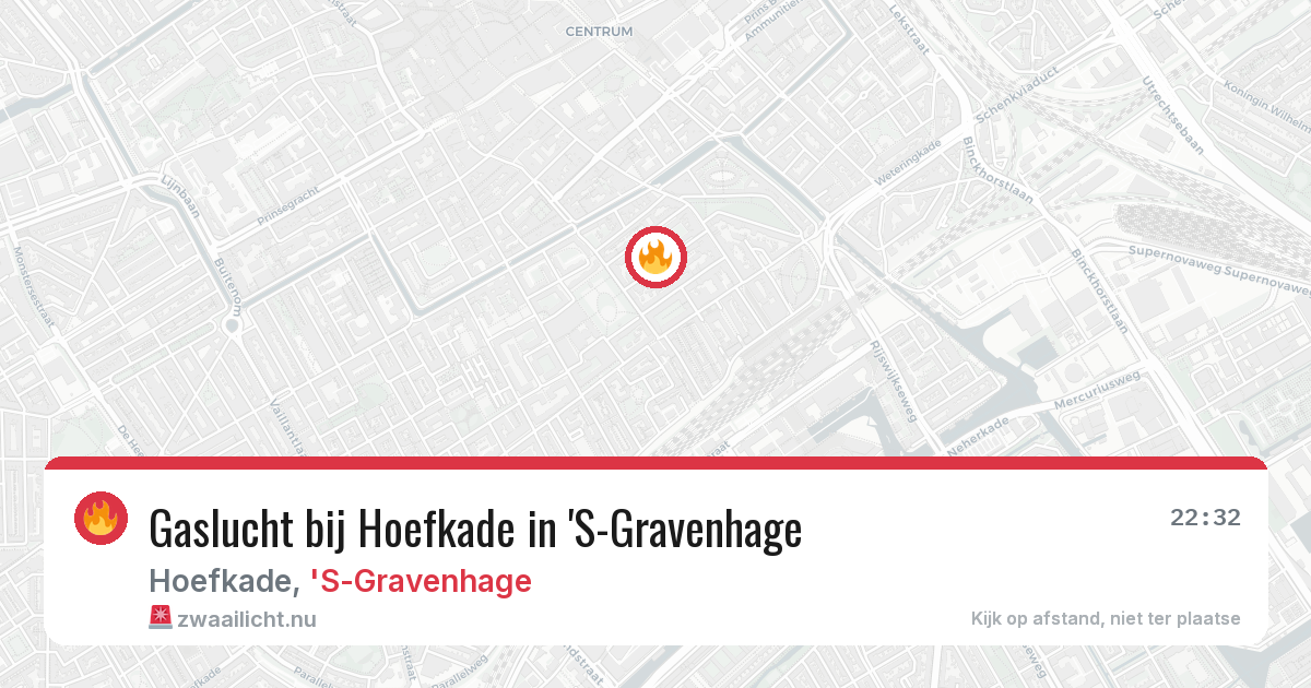 Gaslucht bij Hoefkade in 'S-Gravenhage — 23 feb 2026
