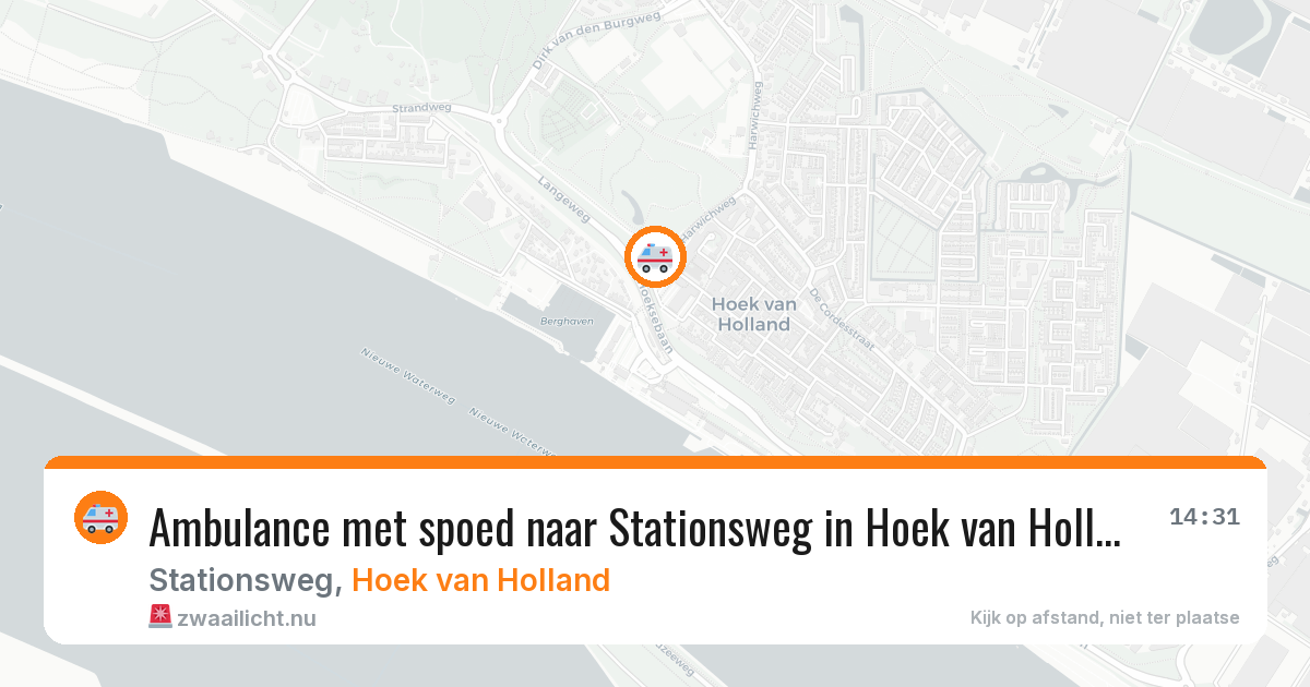 Ambulance met spoed naar Stationsweg in Hoek van Holland — 2 apr 2026