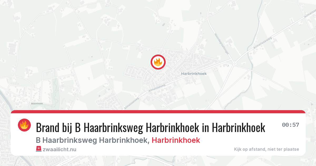Brand bij B Haarbrinksweg Harbrinkhoek in Harbrinkhoek — 15 jul 2026