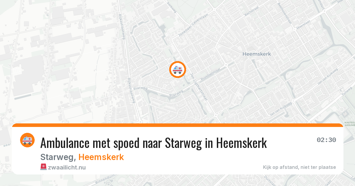 Ambulance met spoed naar Starweg in Heemskerk — 30 mei 2026