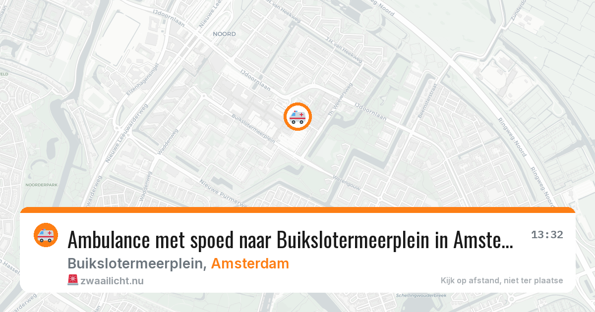 Ambulance met spoed naar Buikslotermeerplein in Amsterdam — 17 mrt 2026