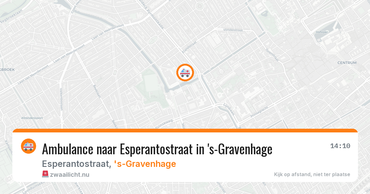 Ambulance naar Esperantostraat in 's-Gravenhage — 12 mei 2026