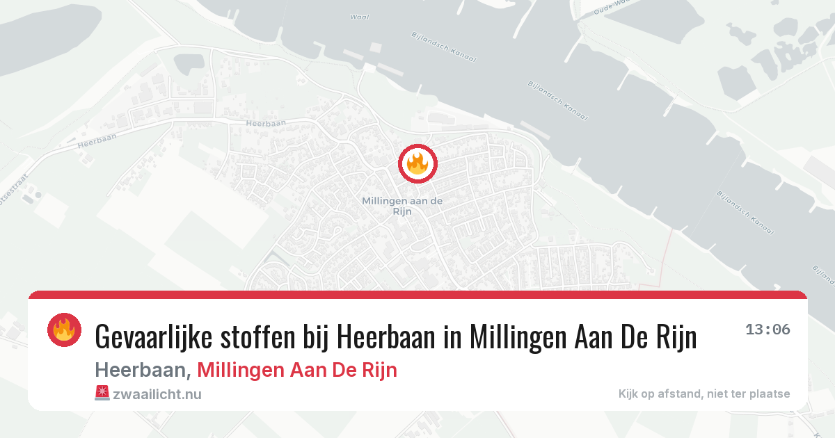 Gevaarlijke stoffen bij Heerbaan in Millingen Aan De Rijn — 29 apr 2026