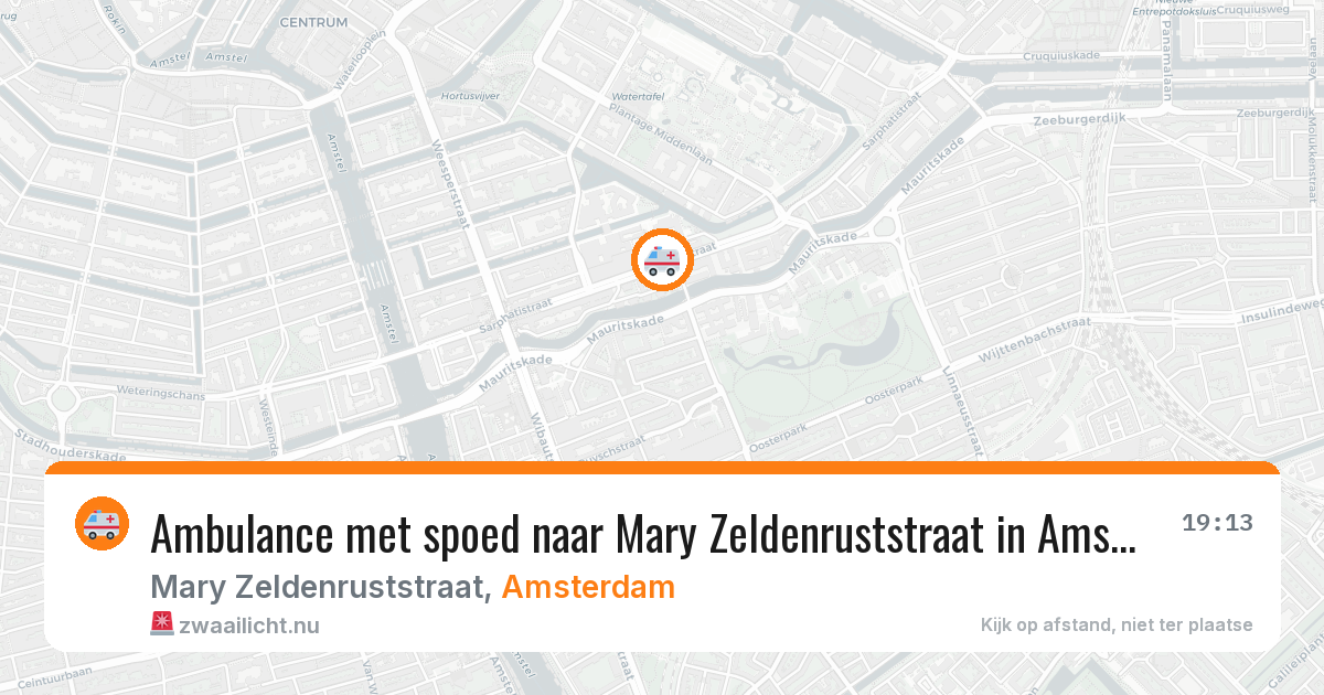 Ambulance met spoed naar Mary Zeldenruststraat in Amsterdam — 27 jan 2026