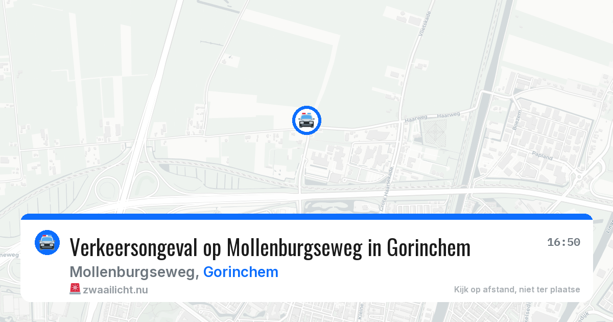 Verkeersongeval op Mollenburgseweg in Gorinchem — 23 jul 2026
