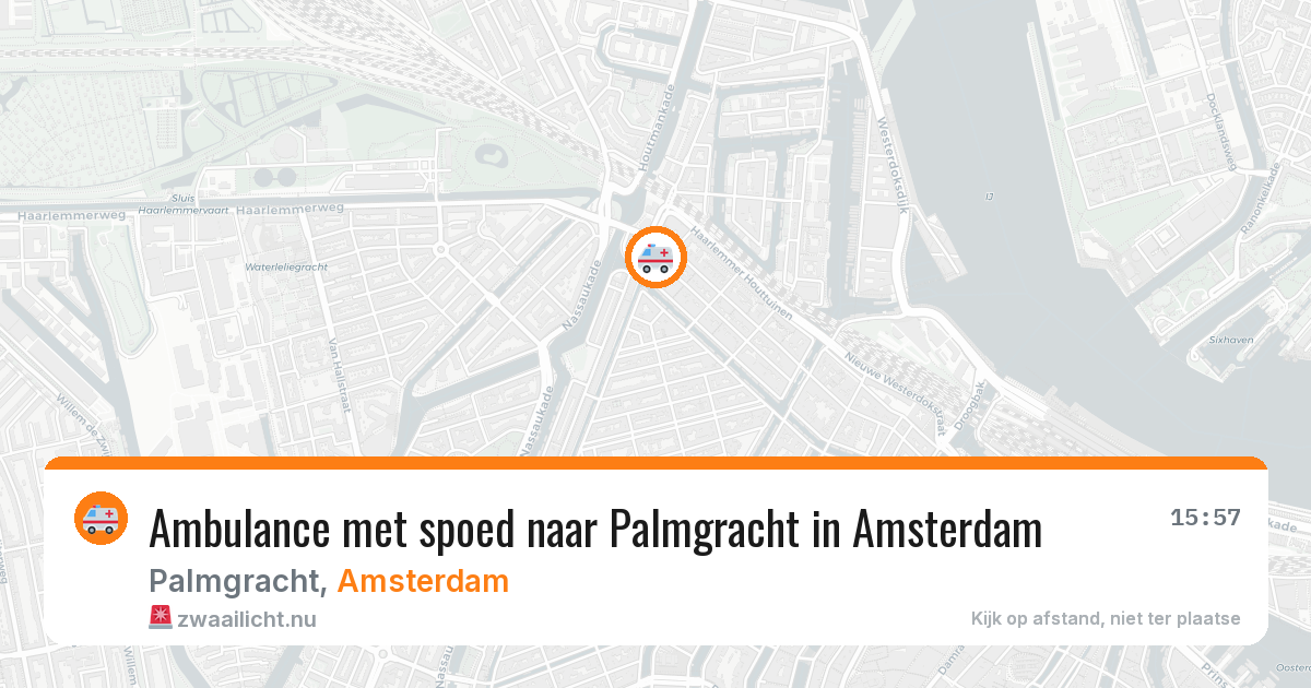 Ambulance met spoed naar Palmgracht in Amsterdam — 19 mei 2026