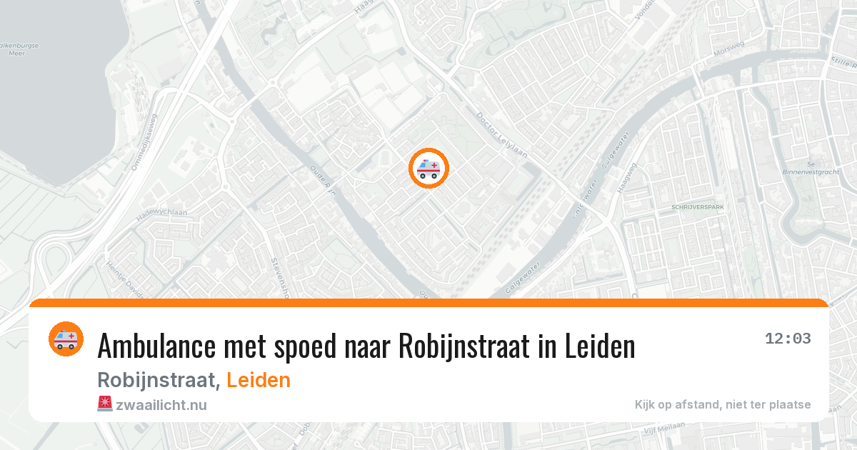 Ambulance met spoed naar Robijnstraat in Leiden — 20 mrt 2026