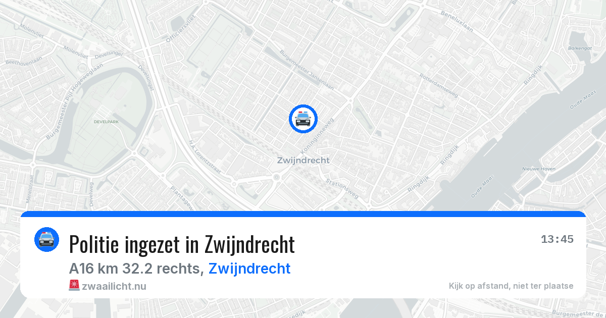 Politie ingezet in Zwijndrecht — 19 mrt 2026 | 🚨 Zwaailicht.nu