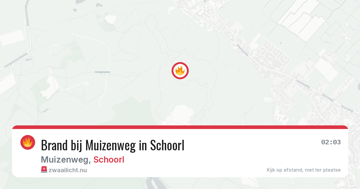 Brand bij Muizenweg in Schoorl — 18 jul 2026