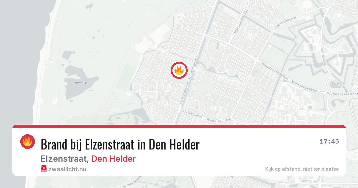 Brand bij Elzenstraat in Den Helder — 27 mrt 2026