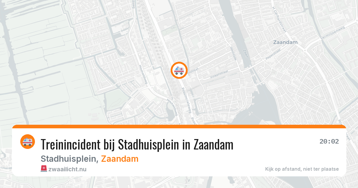 Treinincident bij Stadhuisplein in Zaandam — 15 jul 2026