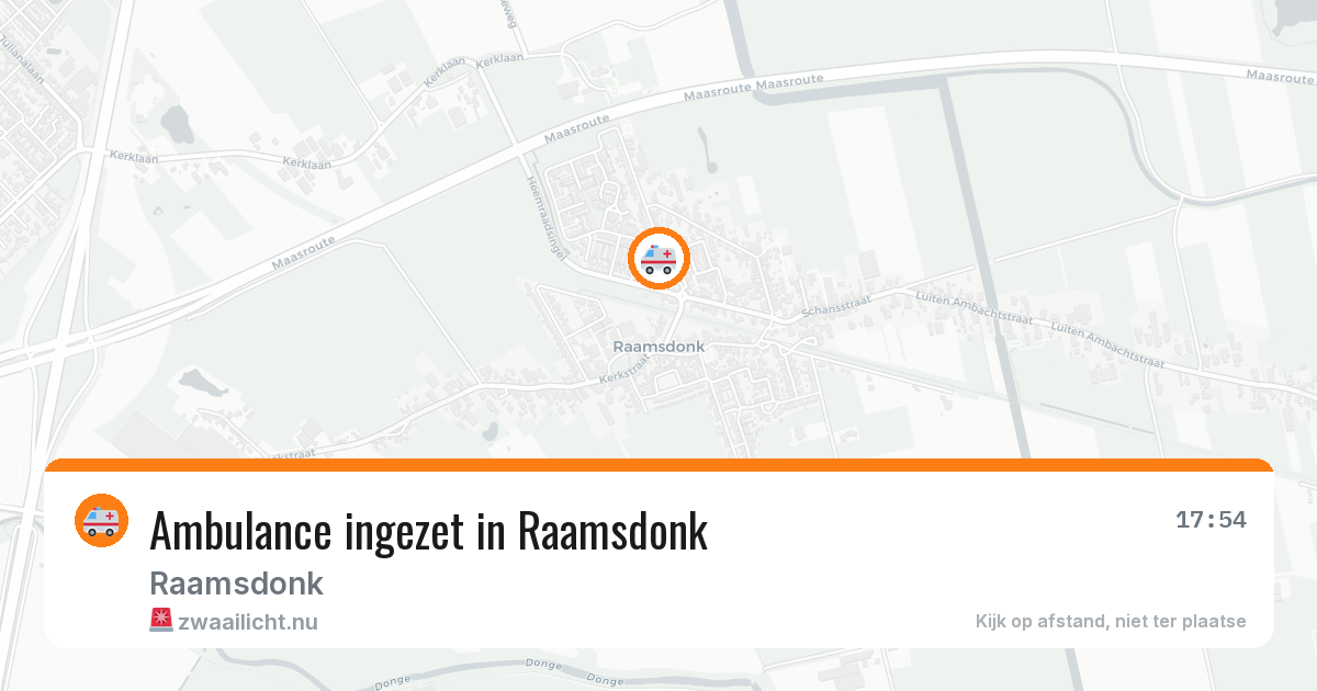 Ambulance ingezet in Raamsdonk — 13 jul 2026