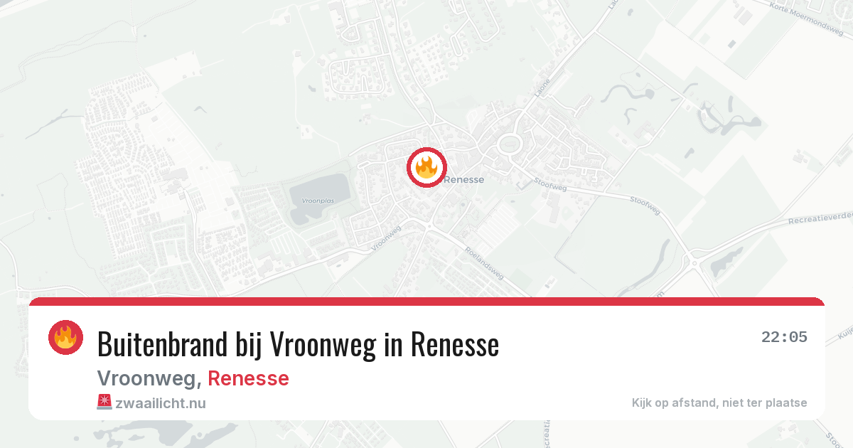 Buitenbrand bij Vroonweg in Renesse — 15 apr 2026