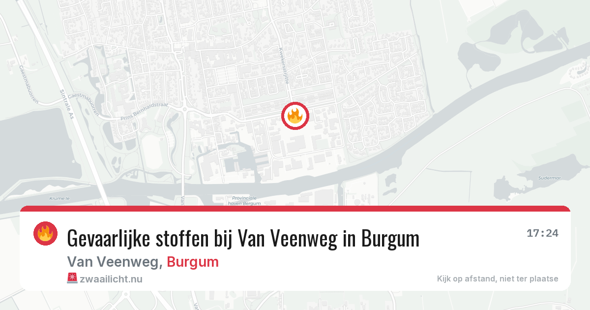Gevaarlijke stoffen bij Van Veenweg in Burgum — 10 jul 2026