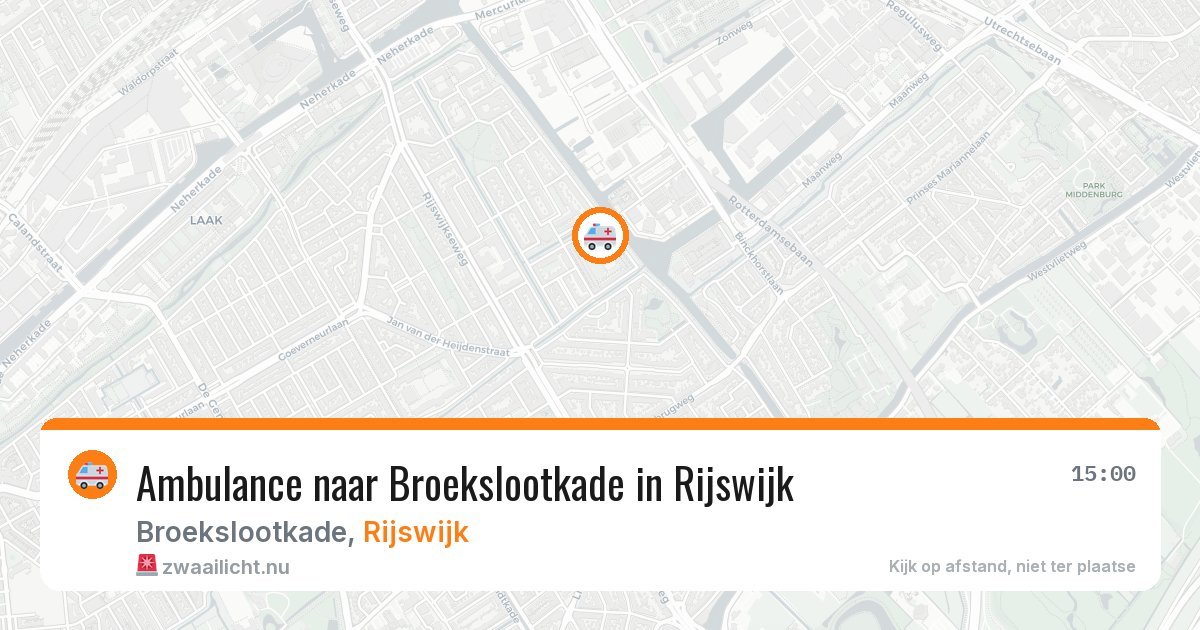 Ambulance naar Broekslootkade in Rijswijk — 17 mrt 2026
