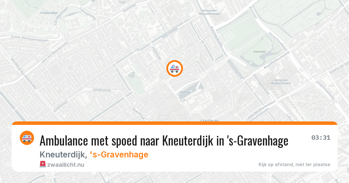 Ambulance met spoed naar Kneuterdijk in 's-Gravenhage — 22 mei 2026