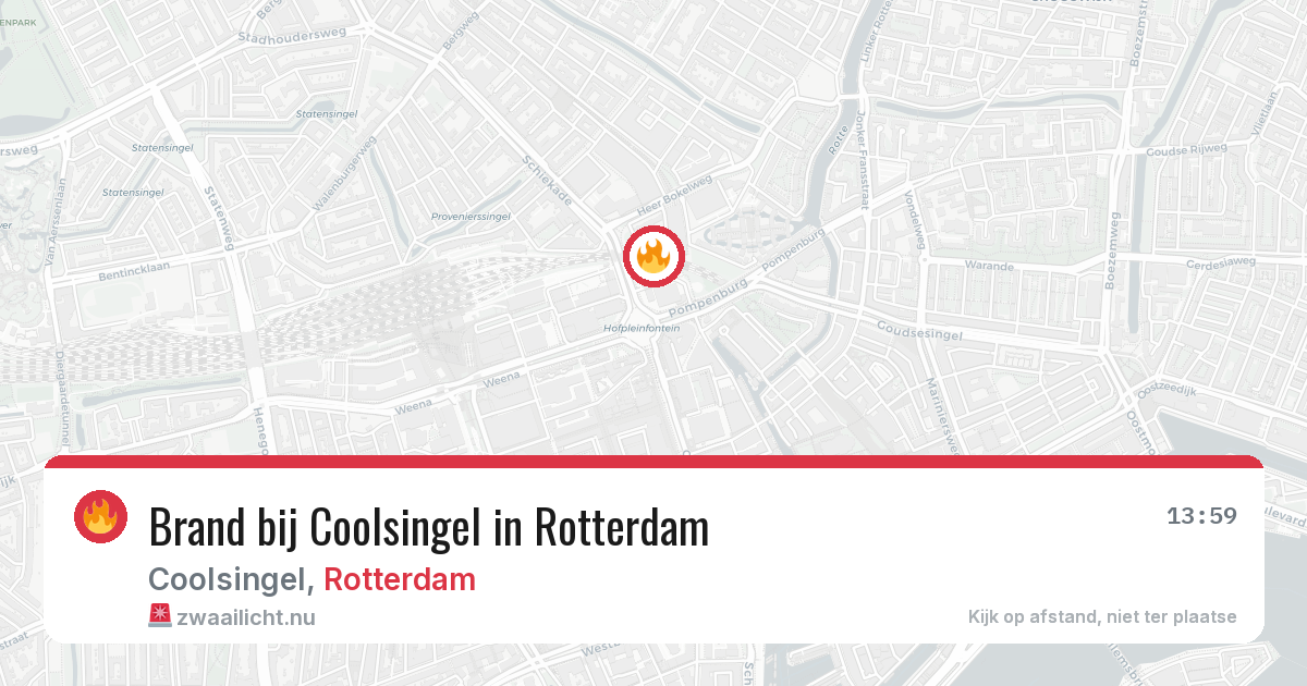 Brand bij Coolsingel in Rotterdam — 5 jun 2026