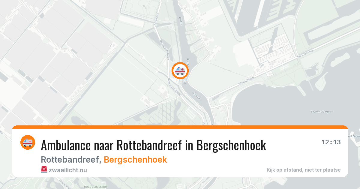 Ambulance naar Rottebandreef in Bergschenhoek — 6 jun 2026