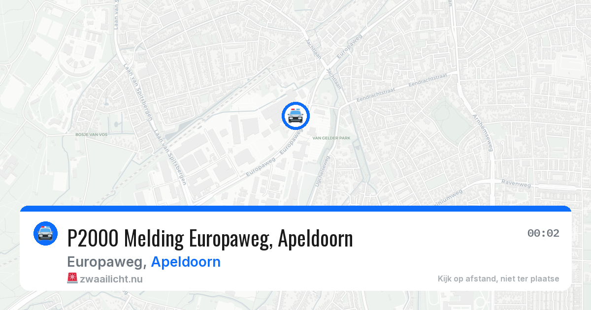 P2000 Melding Europaweg, Apeldoorn — 10 jul 2026