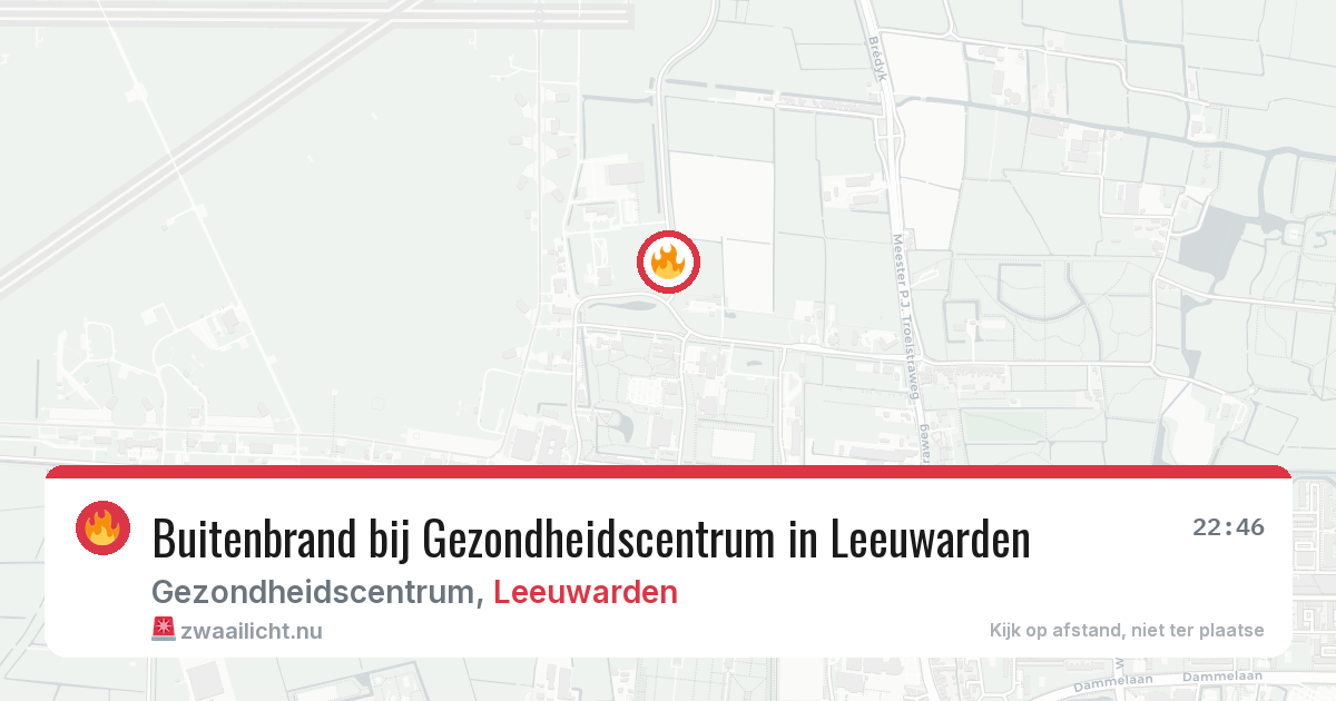 Buitenbrand bij Gezondheidscentrum in Leeuwarden — 27 mei 2026
