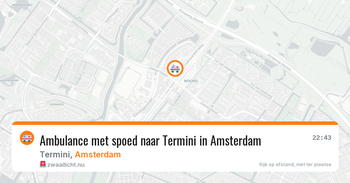 Ambulance met spoed naar Termini in Amsterdam — 11 jul 2026